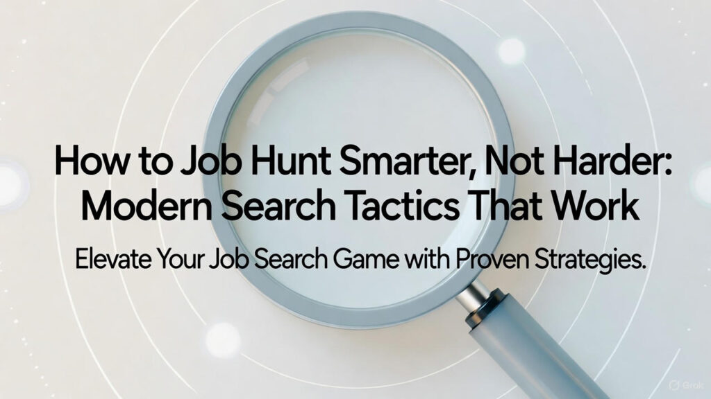 How to Job Hunt Smarter, Not Harder: Modern Search Tactics That Work